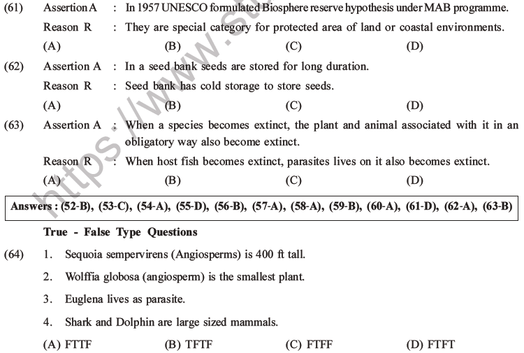 NEET Biology Biodiversity And Its Conservation MCQs Set B, Multiple ...